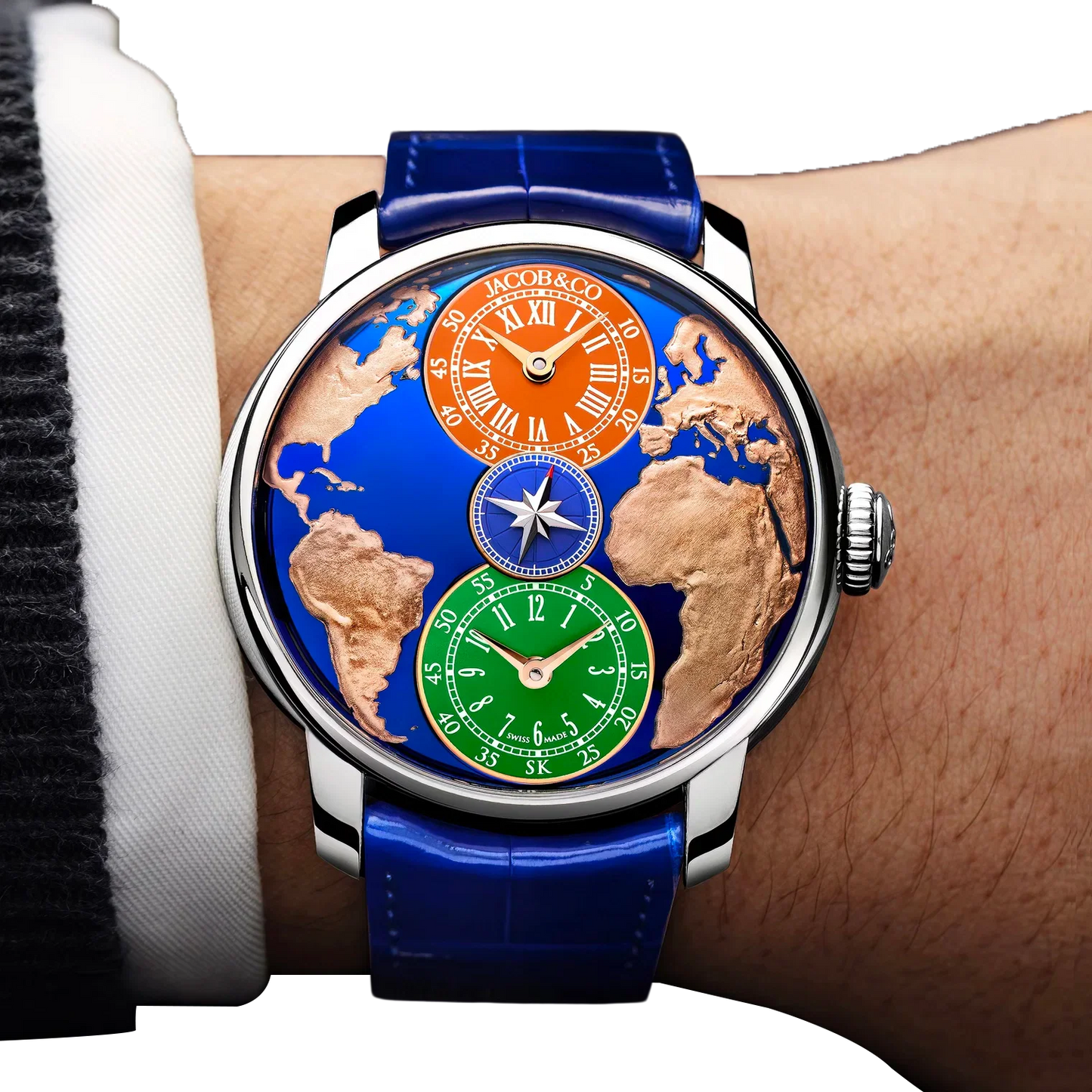 The World Is Yours Dual Time Zone Salman Khan 43mm Stainless Steel Automatic Winding DT100.10.AB.AA.ABALA