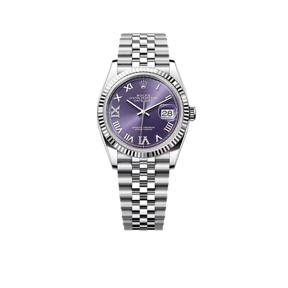 Datejust 36mm Steel and White Gold Purple VI & IX 126234
