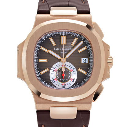 Nautilus 40mm 5980R-001 Chronograph Rose Gold Brown Dial