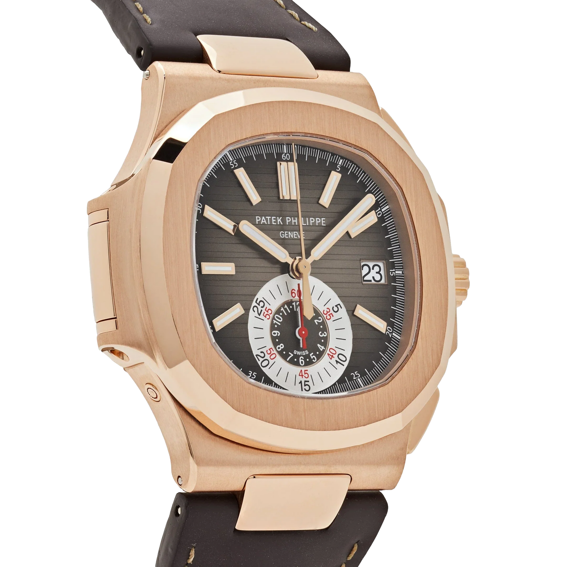 Nautilus 40mm 5980R-001 Chronograph Rose Gold Brown Dial