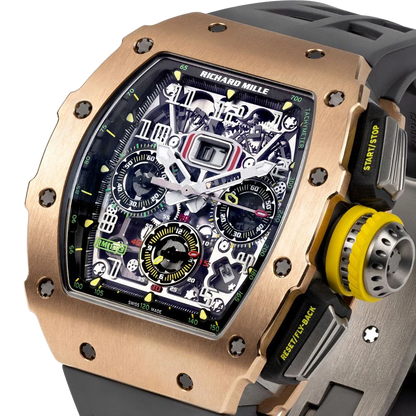 RM 11-03 Rose Gold &amp; Titanium, Skeleton Dial, 50 mm