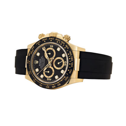 Daytona 40mm Yellow Gold Black Diamond Dial 116518LN