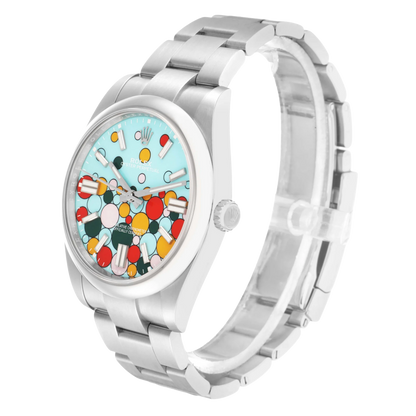 Oyster Perpetual 41mm Celebration Dial Steel Mens Watch 124300