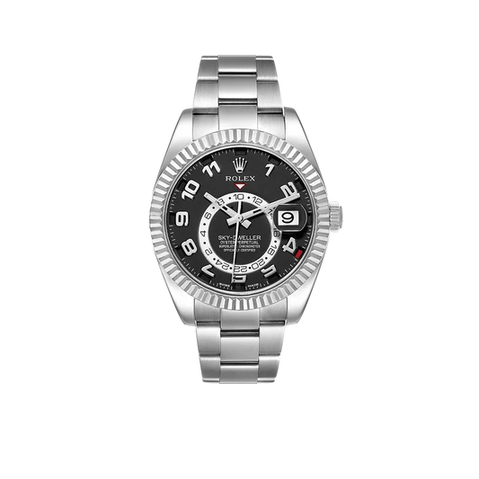 Sky-Dweller 42mm White Gold Black Dial Mens Watch 326939