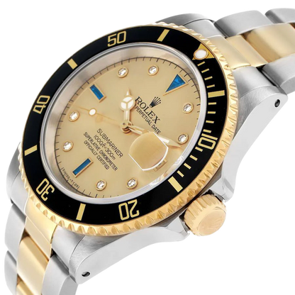 Submariner Steel Yellow Gold 40mmDiamond Serti Mens Watch 16613